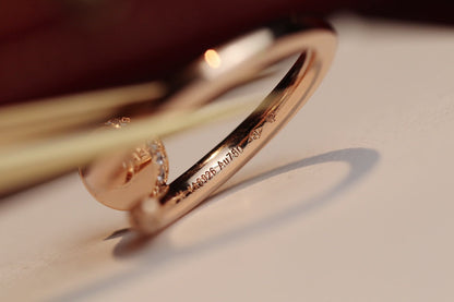 [Regal Jewels]JUSTE RING 2.65MM PINK GOLD DIAMOND