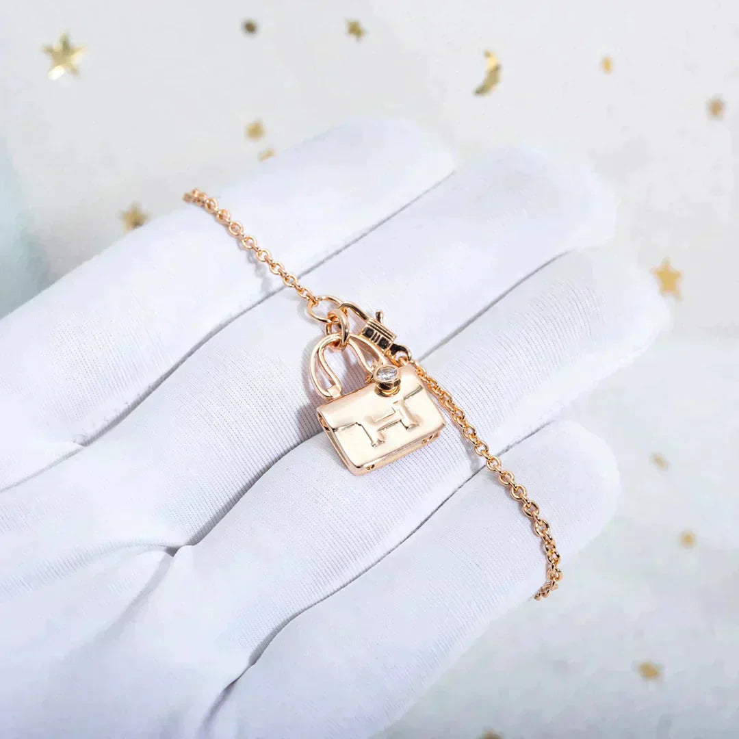[Regal Jewels]AMULETTE PEDANT ROSE GOLD NECKLACE