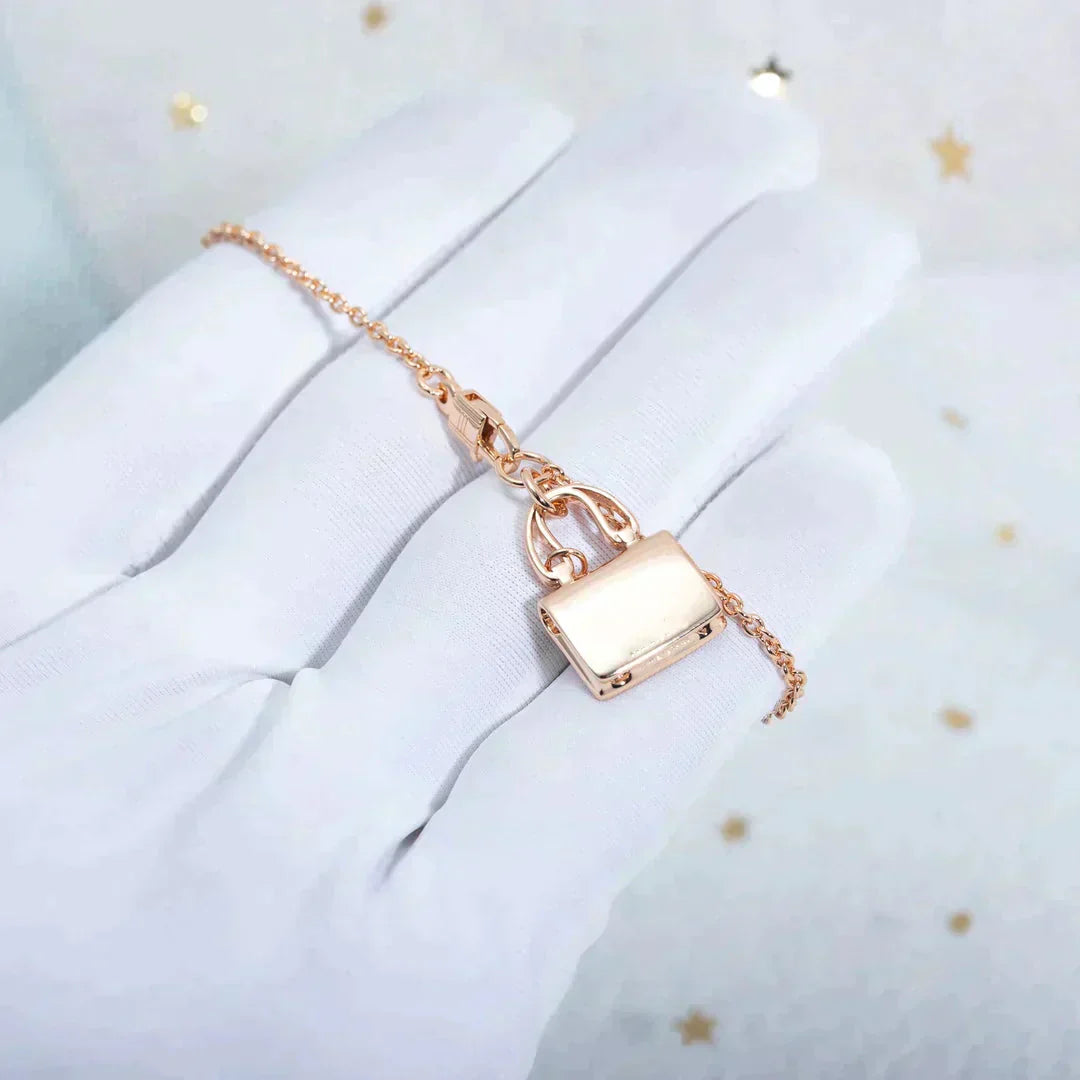 [Regal Jewels]AMULETTE PEDANT ROSE GOLD NECKLACE