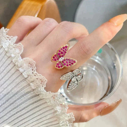 [Regal Jewels]TWIN BUTTERFLY DIAMOND RING