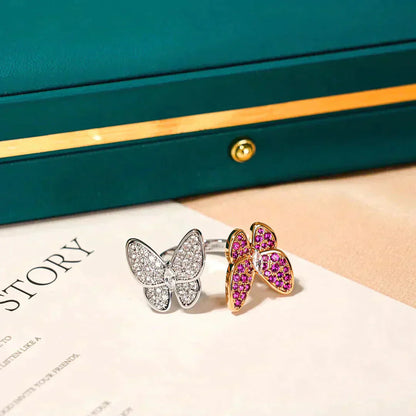 [Regal Jewels]TWIN BUTTERFLY DIAMOND RING