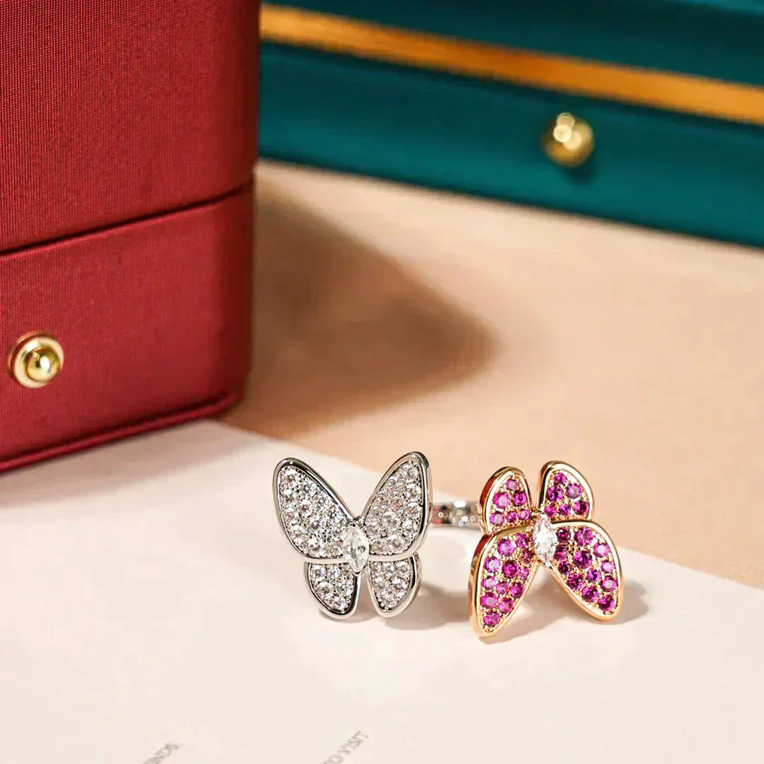 [Regal Jewels]TWIN BUTTERFLY DIAMOND RING