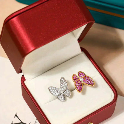 [Regal Jewels]TWIN BUTTERFLY DIAMOND RING