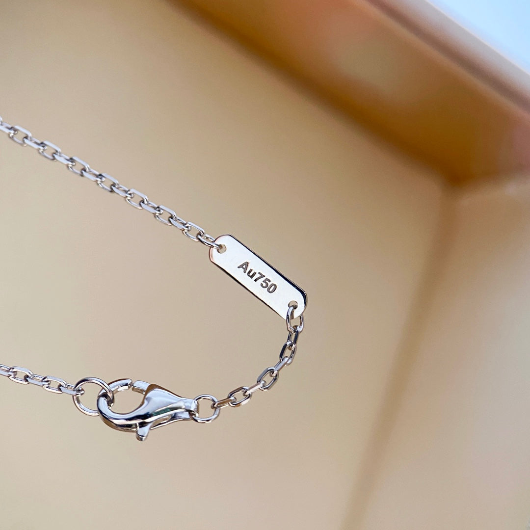 [Regal Jewels]CLOVER DIAMOND NECKLACE SILVER