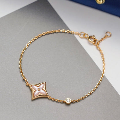 [Regal Jewels]STAR 1 DIAMOND PINK GOLD BRACELET