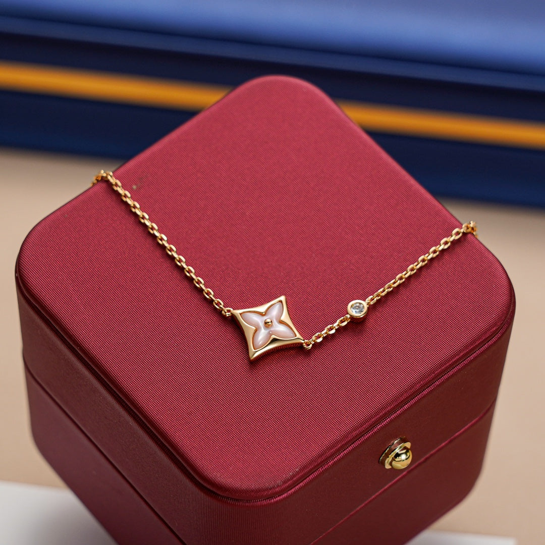 [Regal Jewels]STAR 1 DIAMOND PINK GOLD BRACELET