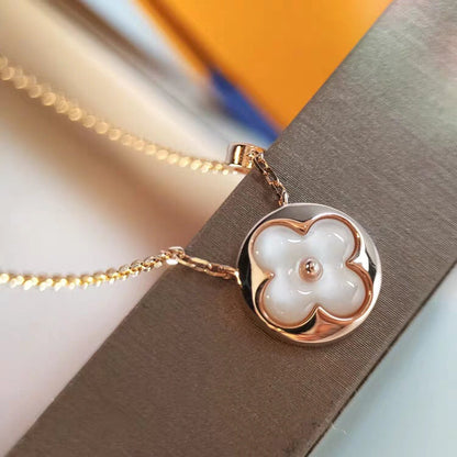 [Regal Jewels]SUN MOP GOLD 1 DIAMOND NECKLACE