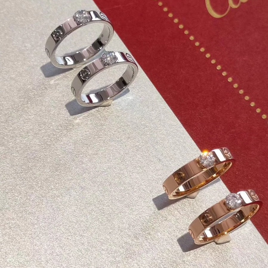[Regal Jewels]LOVE RING 3.6MM 1 BIG DIAMOND