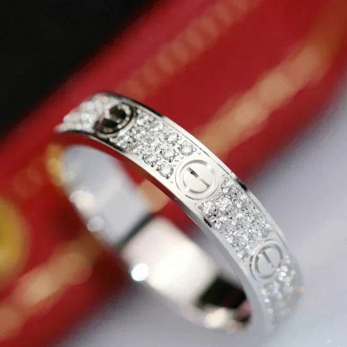 [Regal Jewels]LOVE RING 3.6MM DIAMOND PAVED