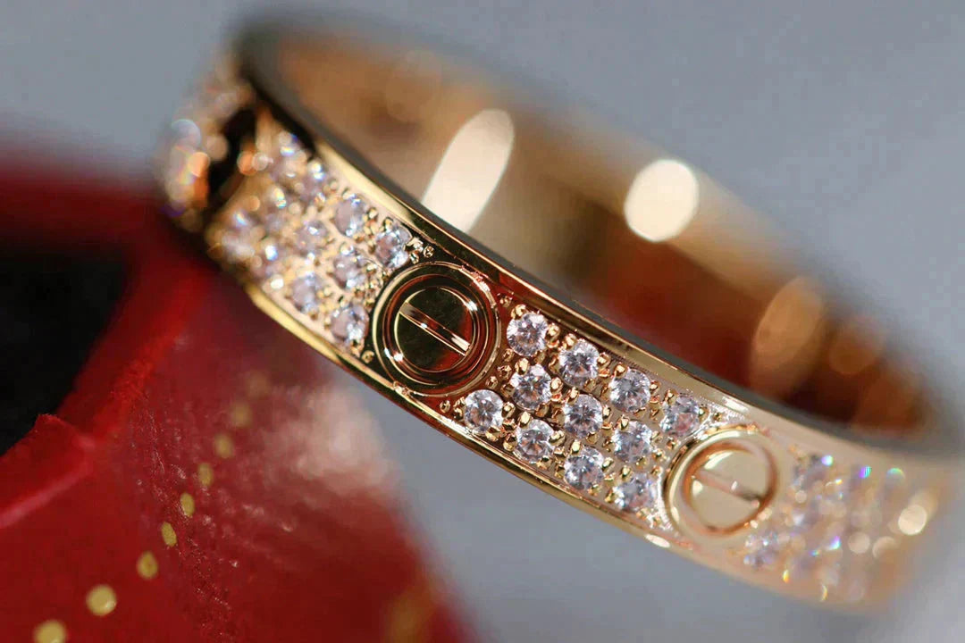 [Regal Jewels]LOVE RING 3.6MM DIAMOND PAVED