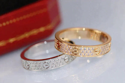 [Regal Jewels]LOVE RING 3.6MM DIAMOND PAVED