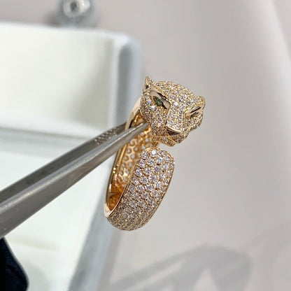 [Regal Jewels]PANTHERE PINK GOLD DIAMOND RING