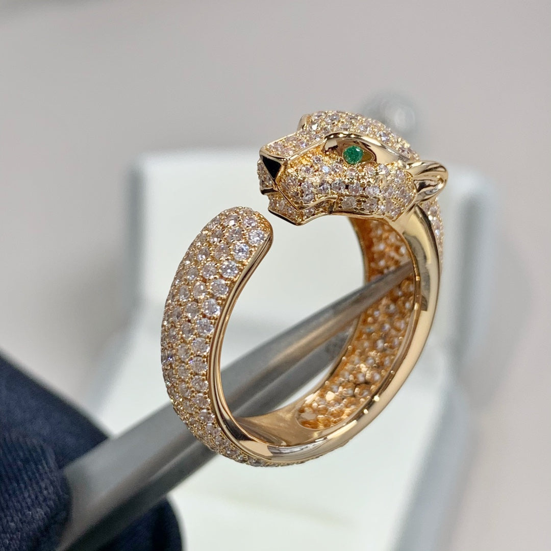 [Regal Jewels]PANTHERE PINK GOLD DIAMOND RING