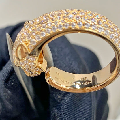 [Regal Jewels]PANTHERE PINK GOLD DIAMOND RING