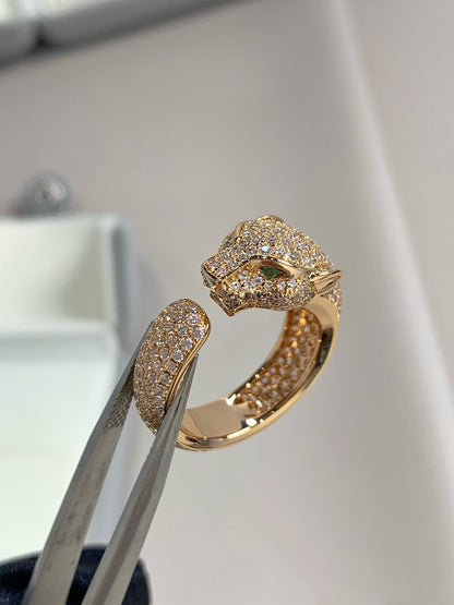 [Regal Jewels]PANTHERE PINK GOLD DIAMOND RING