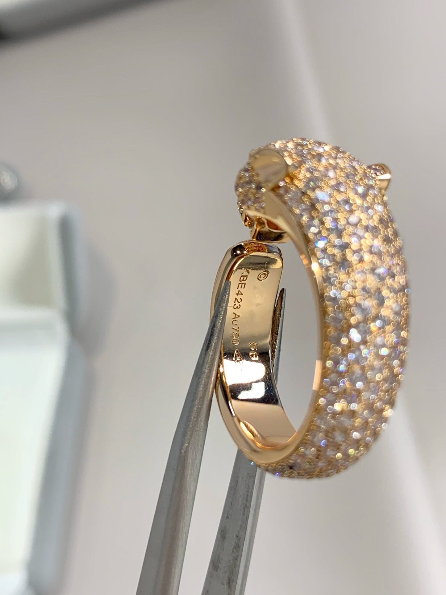 [Regal Jewels]PANTHERE PINK GOLD DIAMOND RING