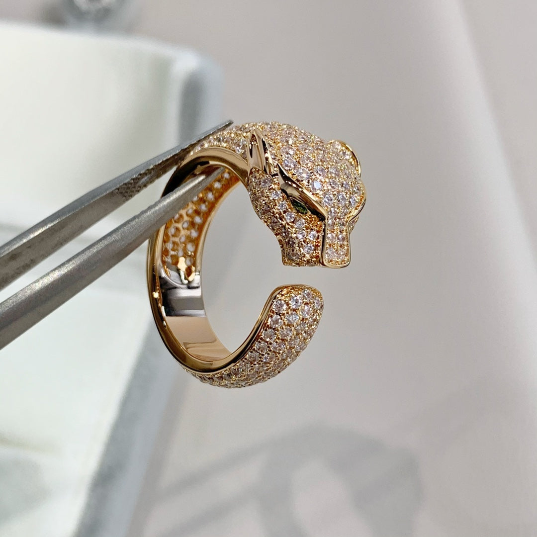 [Regal Jewels]PANTHERE PINK GOLD DIAMOND RING