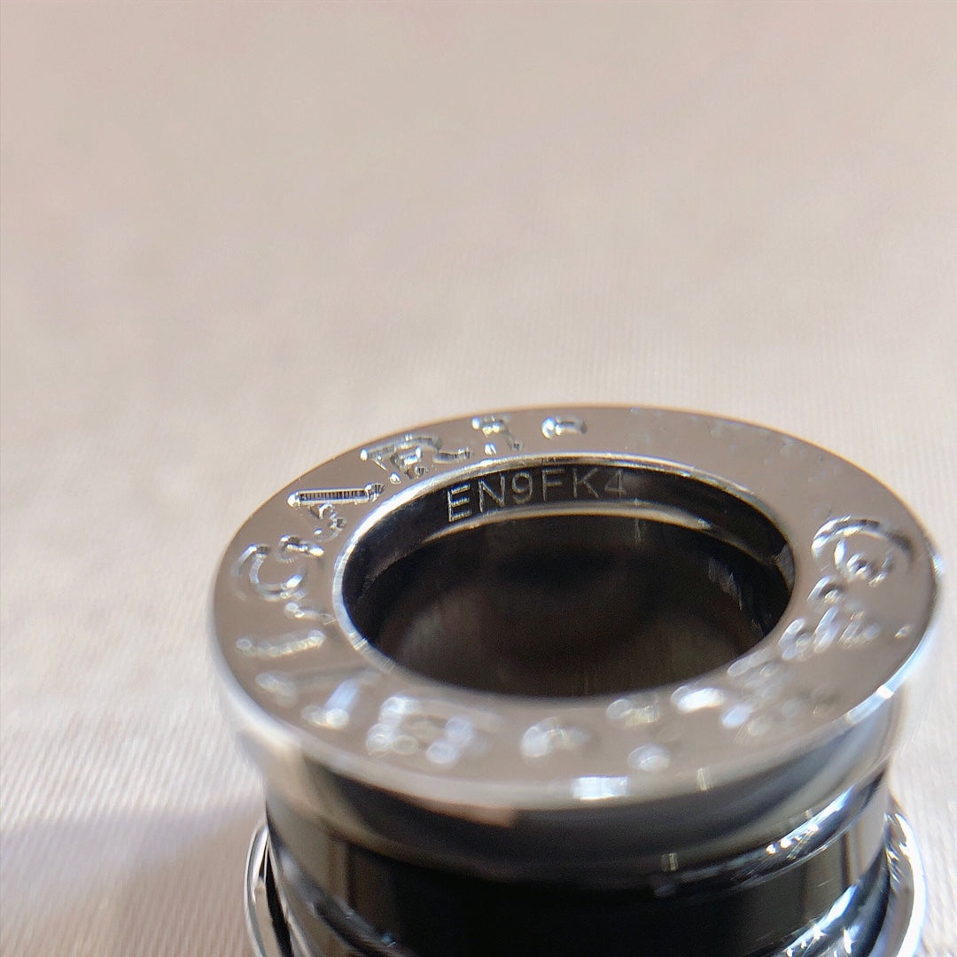 [Regal Jewels]ZERO 1 BLACK CERAMIC SILVER NECKLACE
