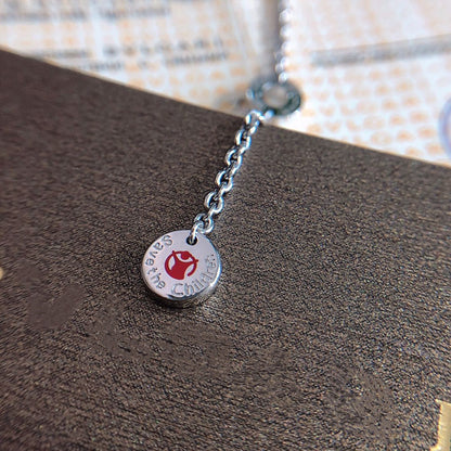 [Regal Jewels]ZERO 1 BLACK CERAMIC SILVER NECKLACE