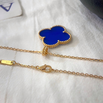 [Regal Jewels]CLOVER 25MM NECKLACE TURQUOISE ROSE GOLD