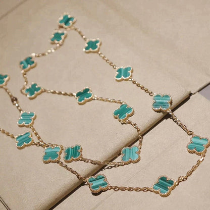 [Regal Jewels]CLOVER 20 MOTIFS MALACHITE GOLD