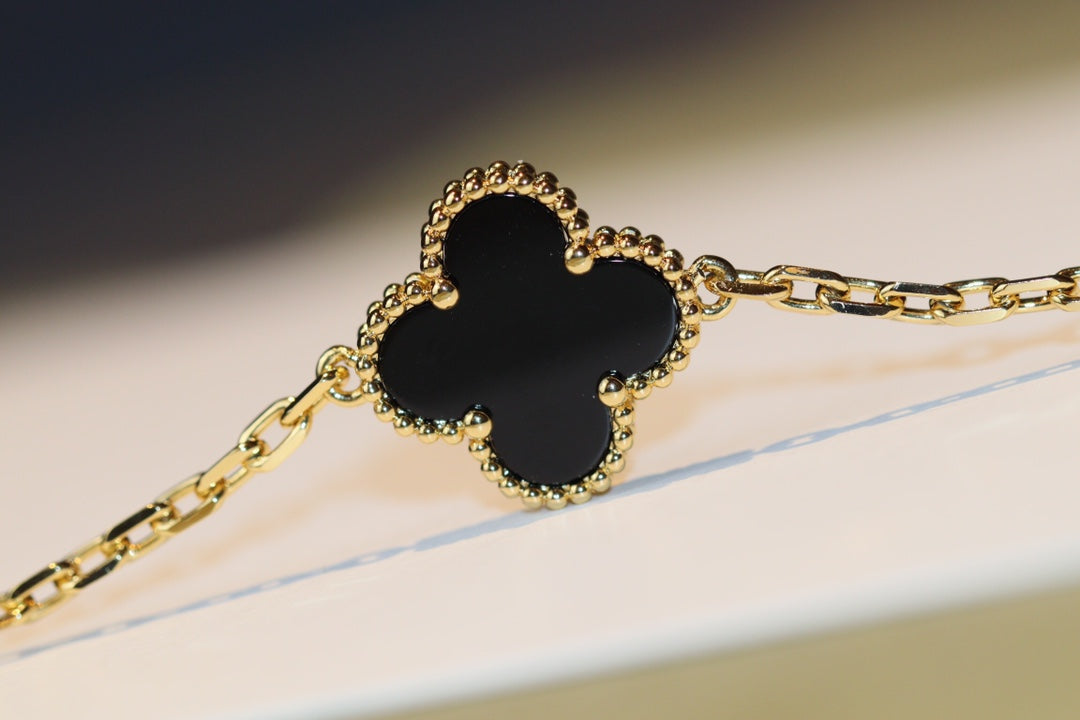 [Regal Jewels]CLOVER 20 MOTIFS ONYX ROSE GOLD