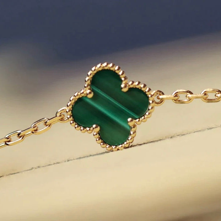 [Regal Jewels]CLOVER 20 MOTIFS MALACHITE GOLD