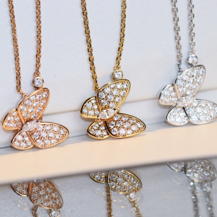 [Regal Jewels]BUTTERFLY DIAMOND NECKLACE