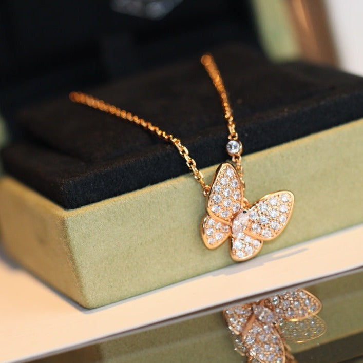 [Regal Jewels]BUTTERFLY DIAMOND NECKLACE