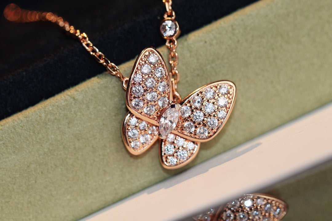 [Regal Jewels]BUTTERFLY DIAMOND NECKLACE