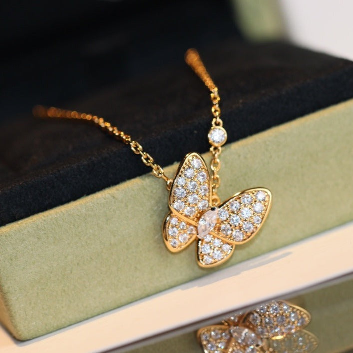 [Regal Jewels]BUTTERFLY DIAMOND NECKLACE