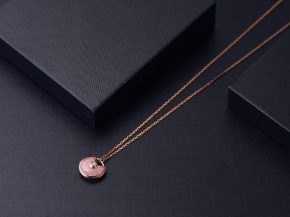 [Regal Jewels]AMULETTE ROSE GOLD PINK MOP NECKLACE
