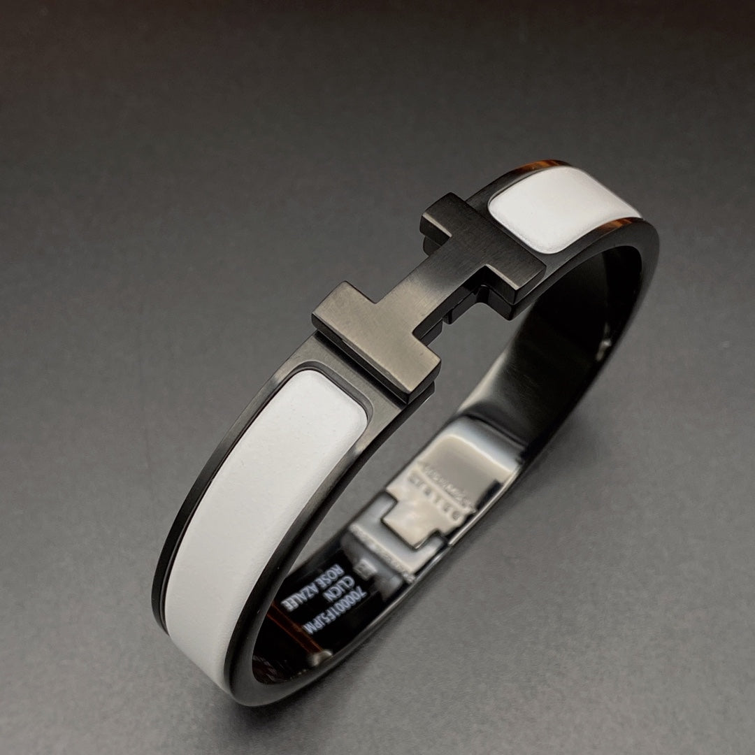 [Regal Jewels]H BRACELET 12MM BLACK WHITE CERAMIC