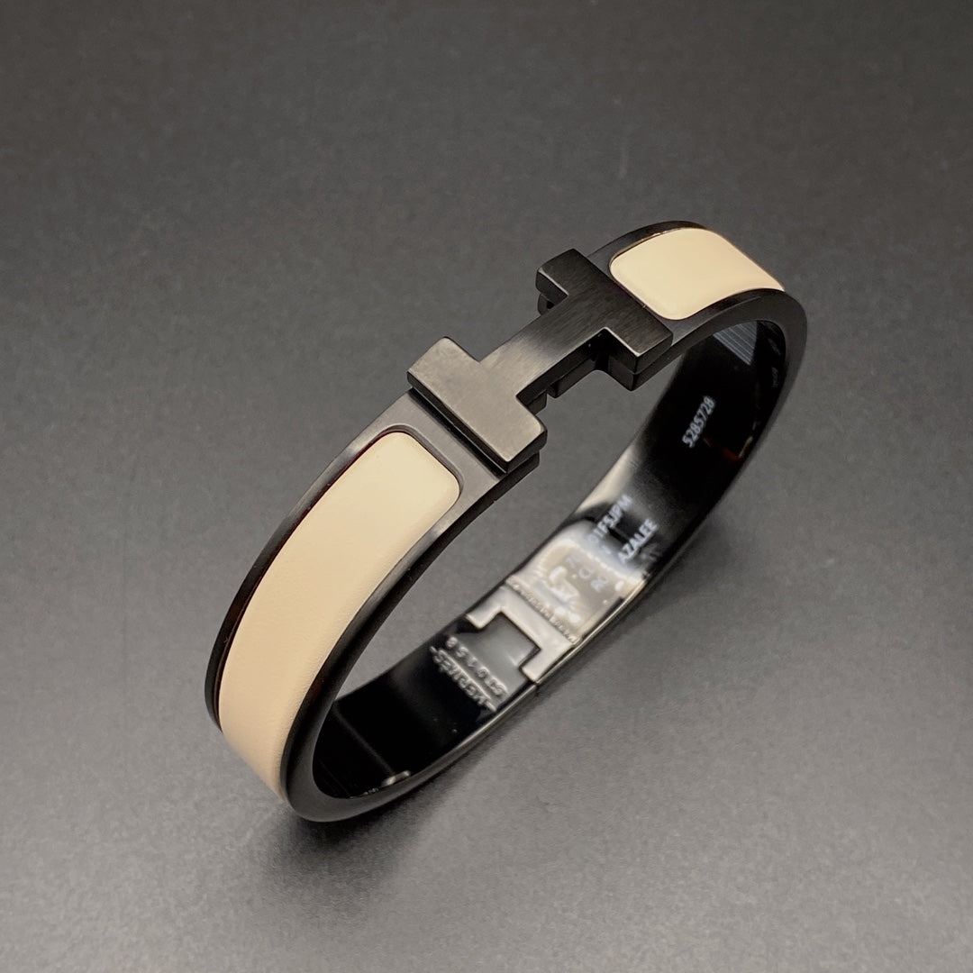 [Regal Jewels]H BRACELET 12MM BLACK BEIGE CERAMIC