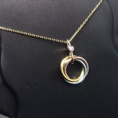 [Regal Jewels]TRINITY SILVER GOLD PINK GOLD NECKLACE