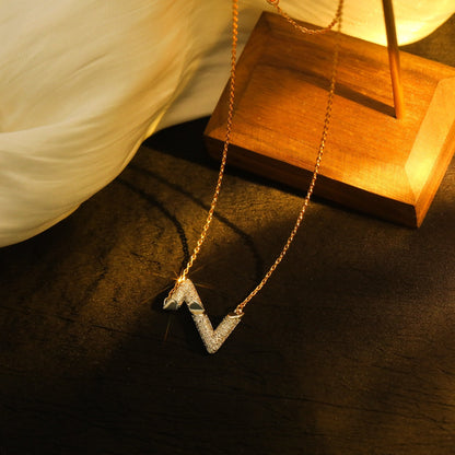 [Regal Jewels]VOLT SILVER DIAMOND PEDANT NECKLACE