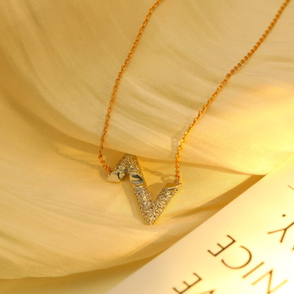 [Regal Jewels]VOLT SILVER DIAMOND PEDANT NECKLACE