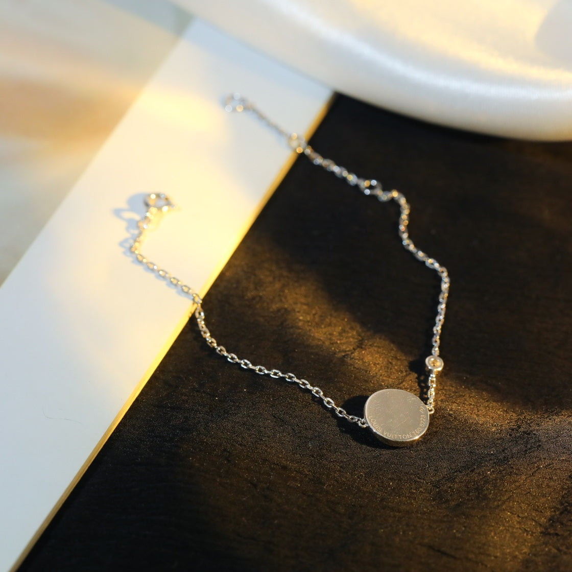 [Regal Jewels]SUN MOTIF PINK MOP SILVER BRACELET