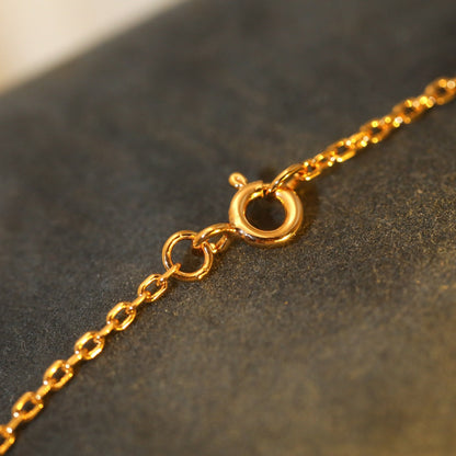 [Regal Jewels]SUN PEDANT PINK GOLD 1 DIAMOND NECKLACE