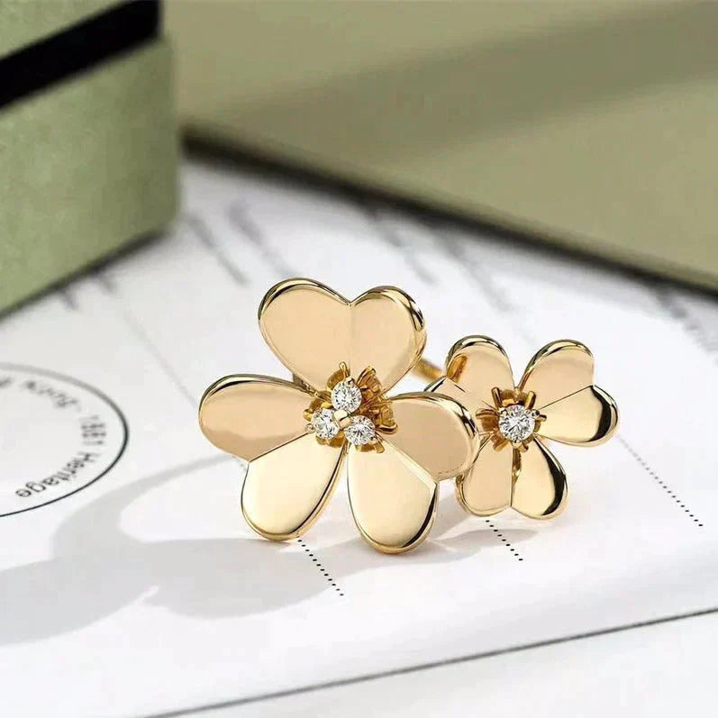 [Regal Jewels]CLOVER COMOS GOLD DIAMOND RING