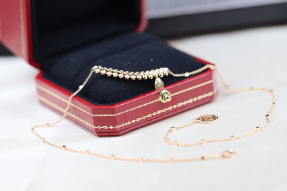 [Regal Jewels]CLASH PINK GOLD NECKLACE