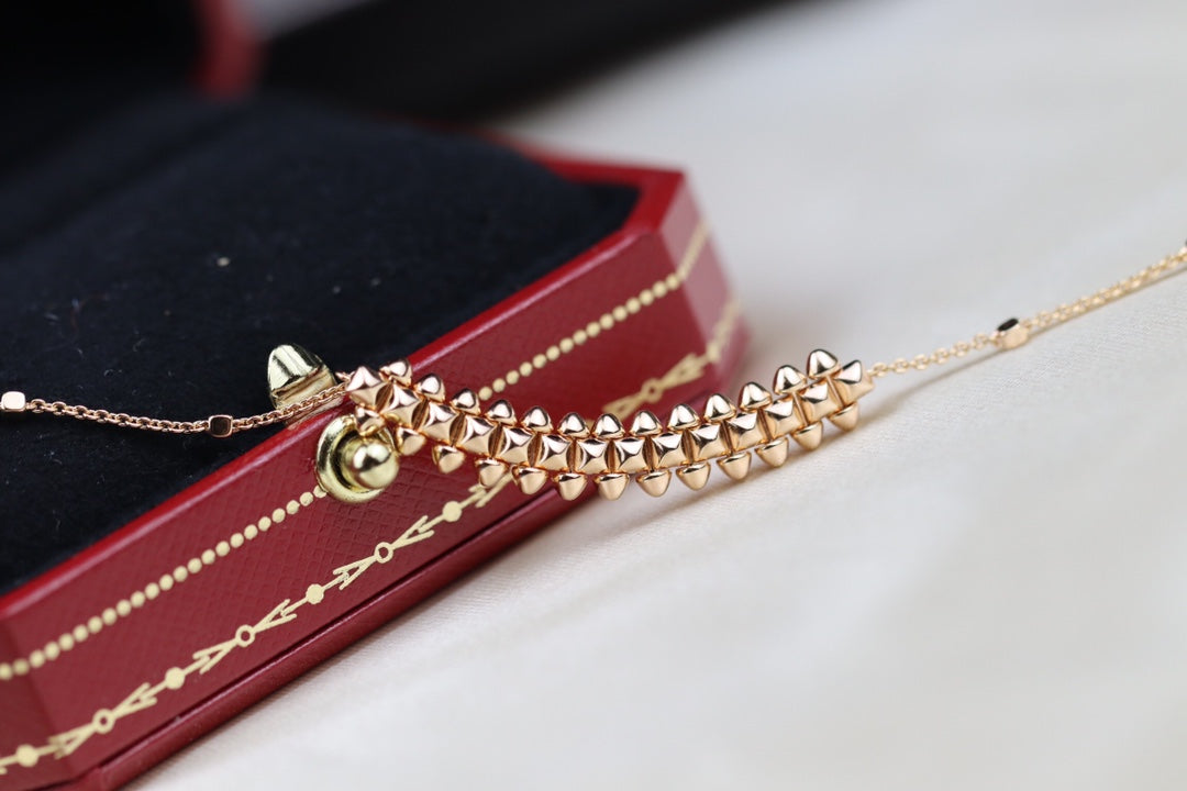 [Regal Jewels]CLASH PINK GOLD NECKLACE
