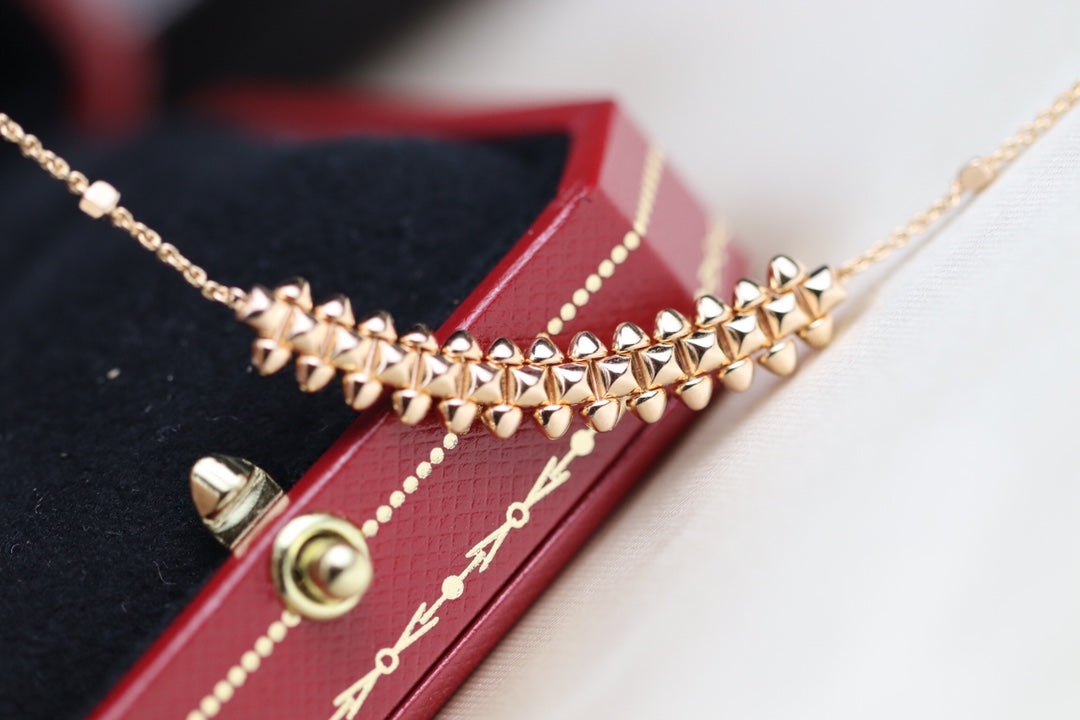 [Regal Jewels]CLASH PINK GOLD NECKLACE