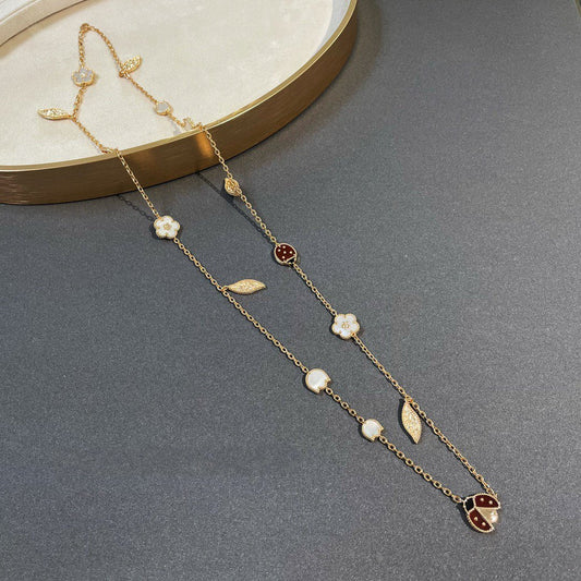 [Regal Jewels]LUCKY SPRING 15 MOTIFS GOLD NECKLACE