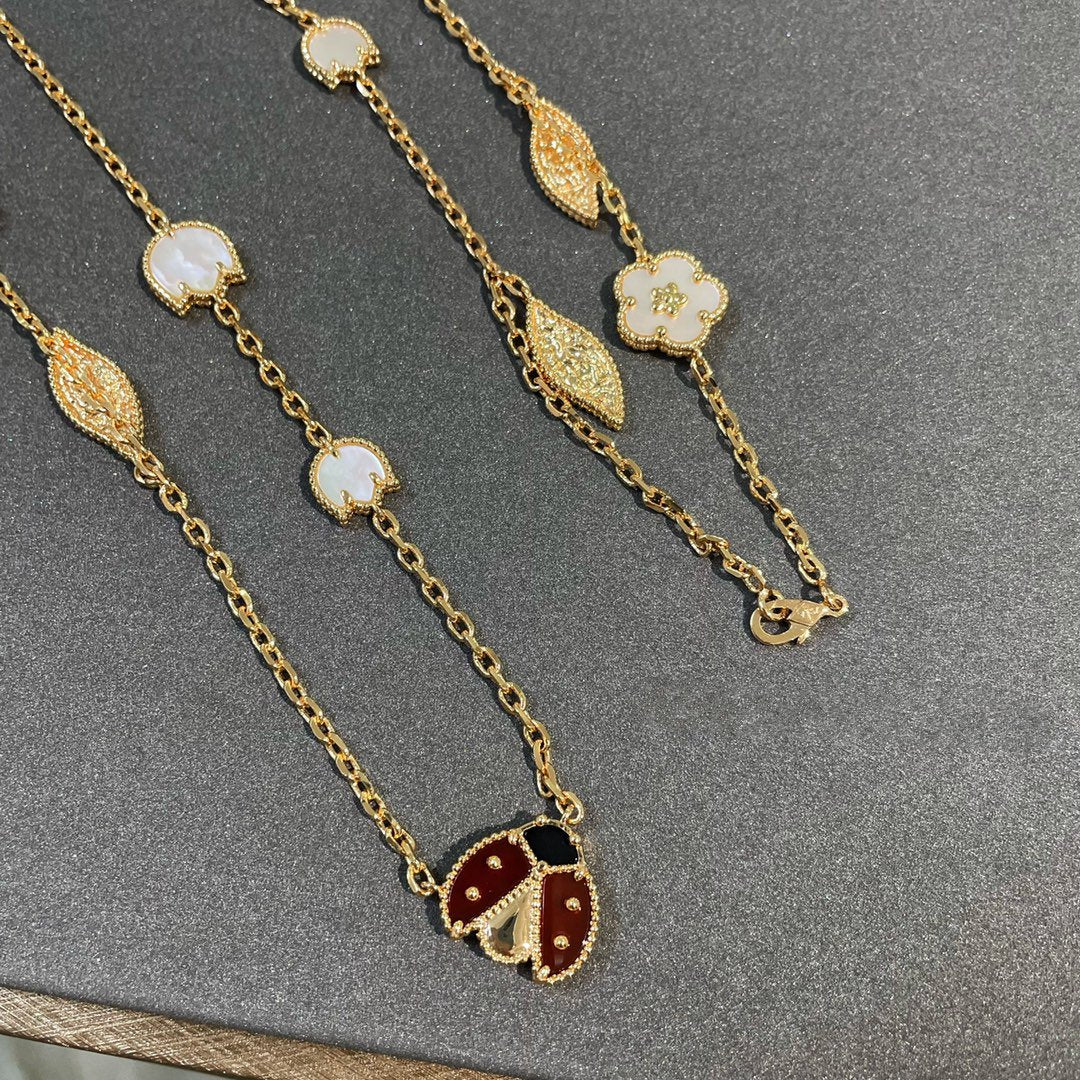[Regal Jewels]LUCKY SPRING 15 MOTIFS GOLD NECKLACE