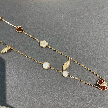 [Regal Jewels]LUCKY SPRING 15 MOTIFS GOLD NECKLACE