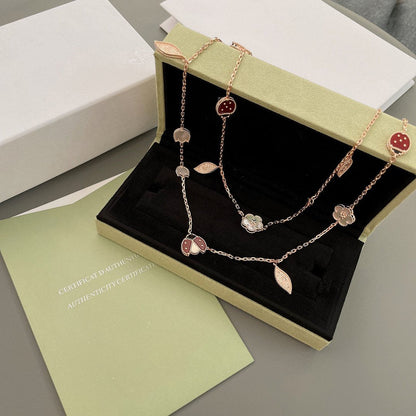 [Regal Jewels]LUCKY SPRING 15 MOTIFS ROSE GOLD NECKLACE