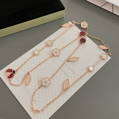 [Regal Jewels]LUCKY SPRING 15 MOTIFS ROSE GOLD NECKLACE