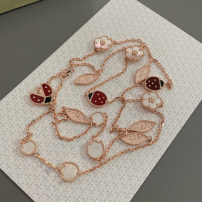 [Regal Jewels]LUCKY SPRING 15 MOTIFS ROSE GOLD NECKLACE