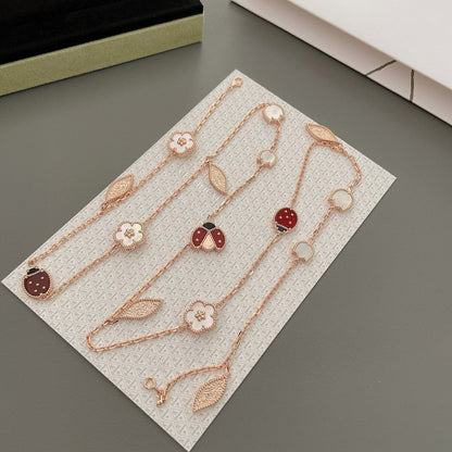 [Regal Jewels]LUCKY SPRING 15 MOTIFS ROSE GOLD NECKLACE